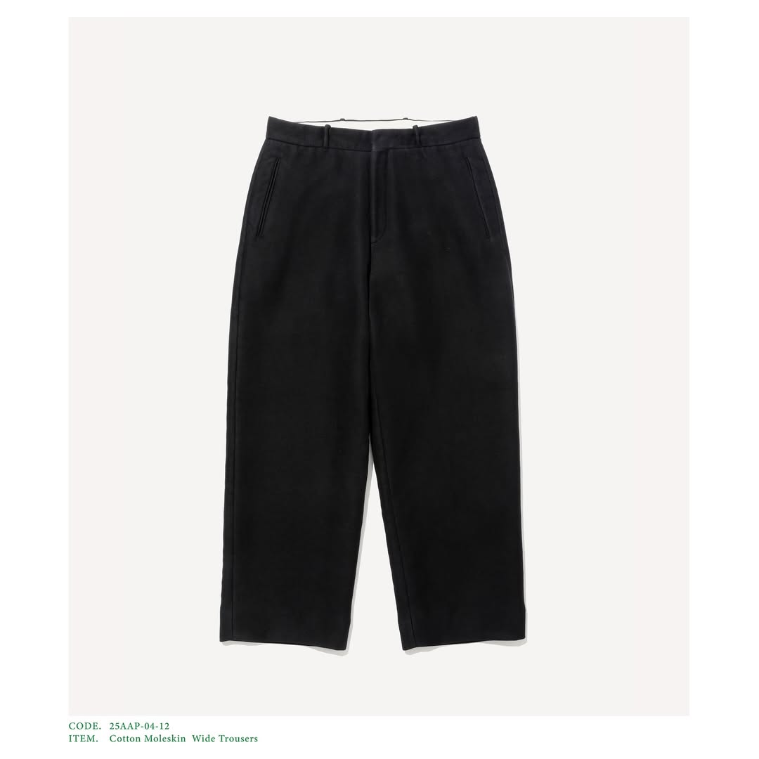 A.PRESSE 25AW Cotton Moleskin Wide Trousers
